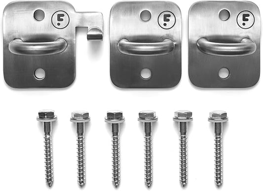 GolfForever Wall Anchor Set Proven by Golfer Scottie Scheffler | Golf Swing Training Wall Anchor Point | Premium Golf Training Workout Exercise Equipment to Expand Movements | 3-Pack | 6 Lag Screws-StrideForce Fitness