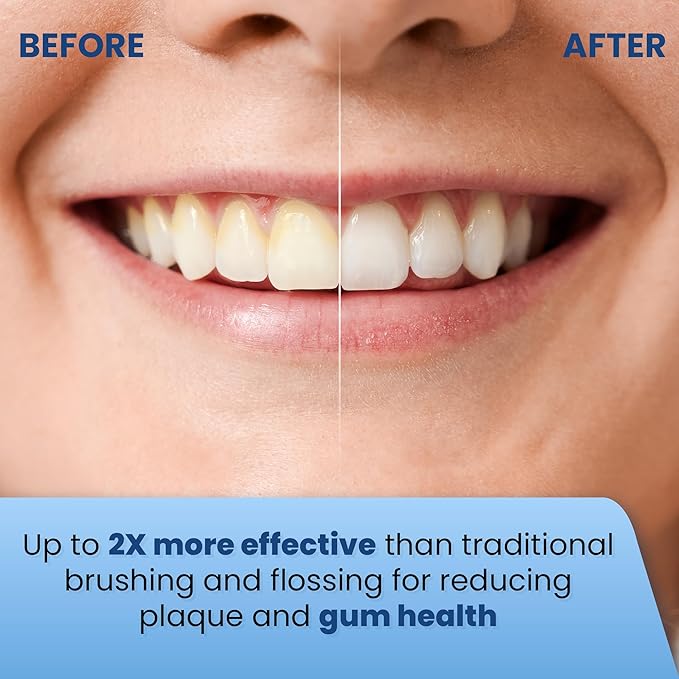 Electric Toothbrush and Water Flosser - Water Flossers for Teeth Electric Cleaning Brush with 5 Replacement Brush Heads, 5 Brush Modes, 17 Oz, 3 Stage Floss Tooth Brush 3 in 1 Teeth Cleaning Kit