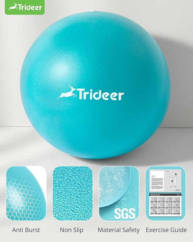 Trideer Pilates Ball - 9 Inch Core Ball for Physical Therapy, Yoga, Stability & Workout - Office & Home Gym-StrideForce Fitness