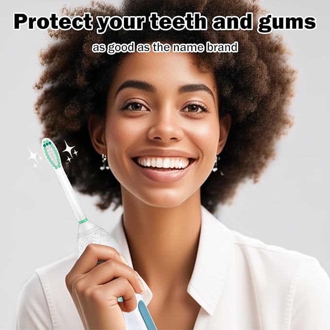 Toothbrush Heads for Philips Sonicare Replacement Brush Heads Medium Soft Dupont Bristles Electric Toothbrush Replacement Heads Fit E-Series Essence Xtreme Elite Advance and CleanCare, 8 Pack, White