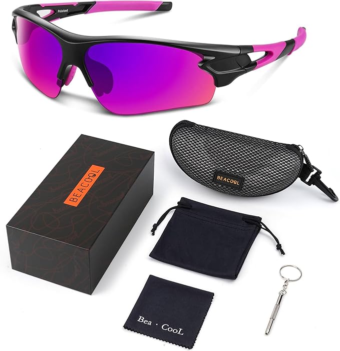 BEACOOL Polarized Sports Sunglasses for Men Women Youth Baseball Fishing Cycling Running Golf Motorcycle Tac Glasses UV400-StrideForce Fitness