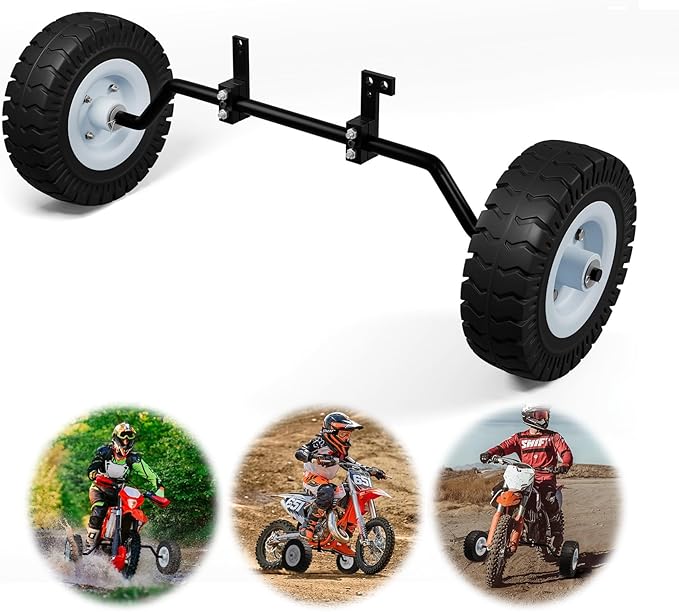 Dirt Bike Training Wheels, Adjustable Height Training Wheels Compatible with XR50 CRF50 Z50 Z50R, Razor MX125 MX400 MX500 MX500, Yamaha PW50 TTR50, and Most 50CC 49cc Motorcycles-StrideForce Fitness