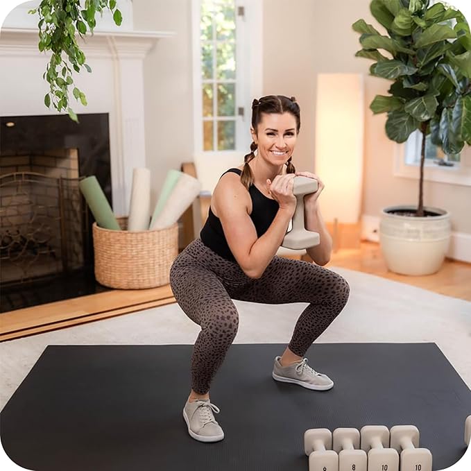 SafeGrip Dumbbells, Anti-Slip, Anti-Roll, Thick Handles, Free Weights, Square Dumbbells for Secure Workouts at Home, Weightlifting, and Personal Training-StrideForce Fitness