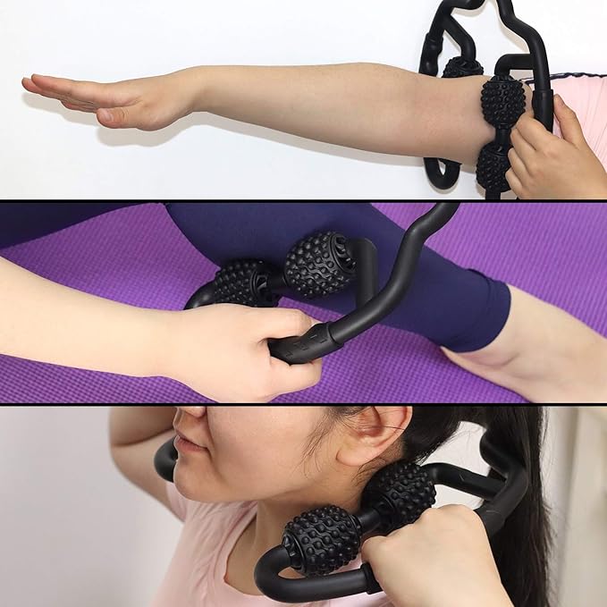 Cellulite Massage Tool Deep Fascia Massager & Dimpled Skin Remover for Legs - Anti-Cellulite Roller Tech with Lymphatic Drainage, Smooth Skin & Pain Relief for Thighs & Buttocks Sculpting