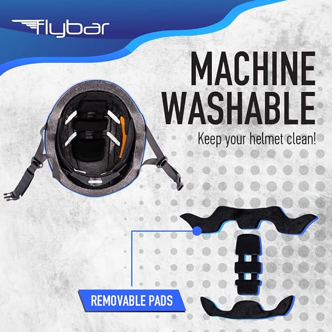 Flybar Bike Helmet- Multi Sport Dual Certified Adjustable Dial, Lightweight Skateboard Helmet, Roller Skating, Pogo, Electric Scooter, Snowboard, Boys and Girls Kids- Adults Helmets-StrideForce Fitness