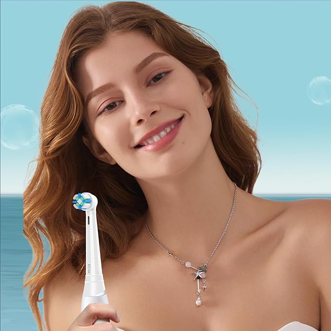 12PCS iO Replacement Heads Compatible with Oral B IO 2/3/4/5/6/7/8/9/10 Series Electric Toothbrush,Compatible with Oral B io Series Toothbrush Heads with Medium Bristles,White
