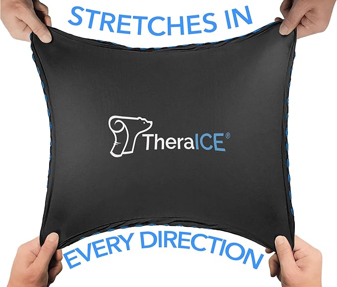 TheraICE PROpack Ice Pack for Injuries, Reusable Soft Multipurpose Cold Gel Ice Pack for Muscular Back Pain, Shoulder, Hip, Knee - Flexible Cold Compress Wrap for Minor Aches & Pains - 9 x 12-StrideForce Fitness
