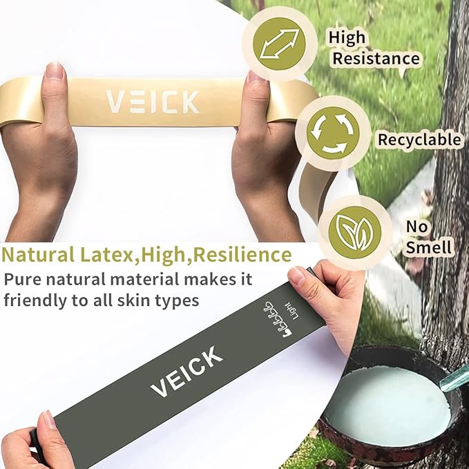 VEICK Resistance Bands for Working Out, Exercise Bands, Workout Bands, Pull Up Assistance Bands, Long Heavy Stretch Bands Set for Men and Women, Power Weight Gym at Home Fitness Equipment-StrideForce Fitness