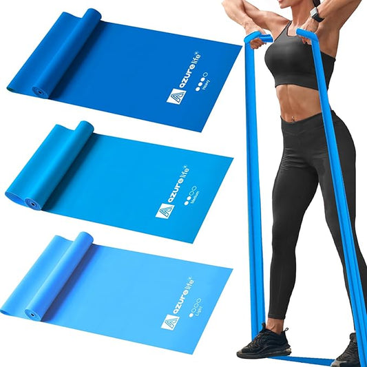 Resistance Bands,Professional Long Non-Latex Elastic Stretch Bands,Exercise Bands for Physical Therapy, Yoga, Pilates, Rehab, at-Home or The Gym Workouts, Strength Training-StrideForce Fitness