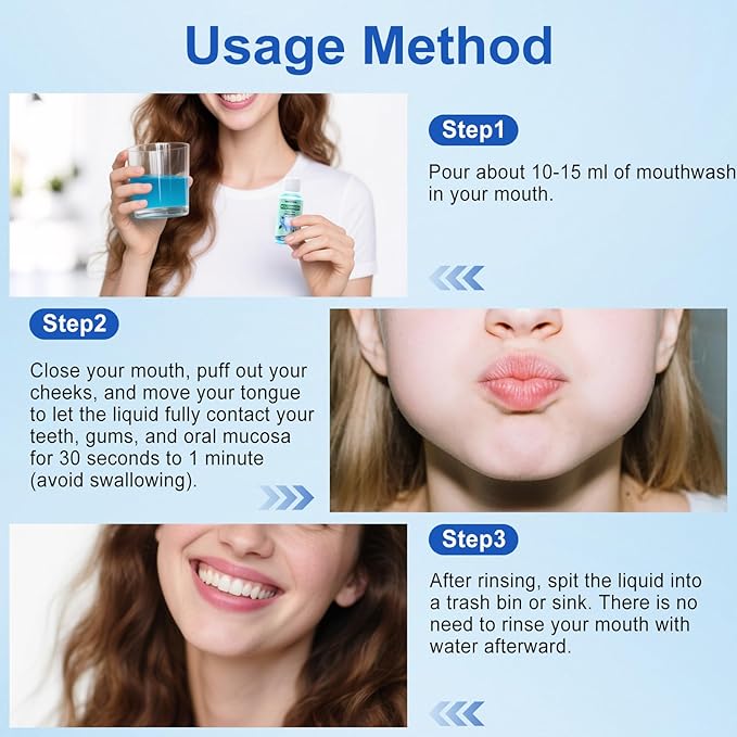 25 Pcs Mini Mouthwash Travel Size Bulk,Blue Portable Mint Flavor Mini Mouthwash Individual 35ml/1.2oz On The Go Mouth Wash Small Bottle for Travel,Office,Toiletry Kits