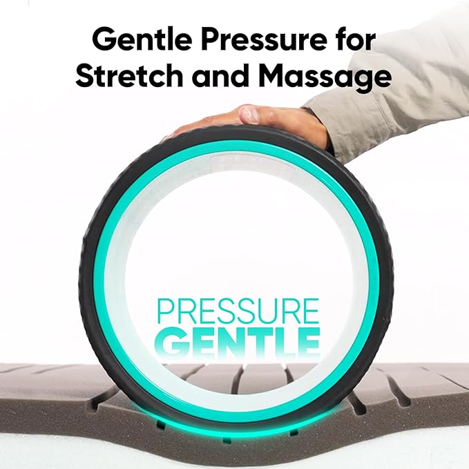 FitBeast Back Roller - Deep Tissue Massage Wheel, Yoga Wheel & Back Stretcher for Pain Relief (12'')-StrideForce Fitness