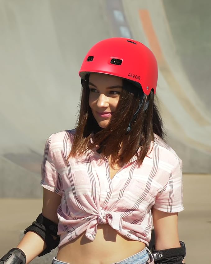 OutdoorMaster Skateboard Cycling Helmet - Two Removable Liners Ventilation Multi-Sport Scooter Roller Skate Inline Skating Rollerblading for Kids, Youth & Adults-StrideForce Fitness