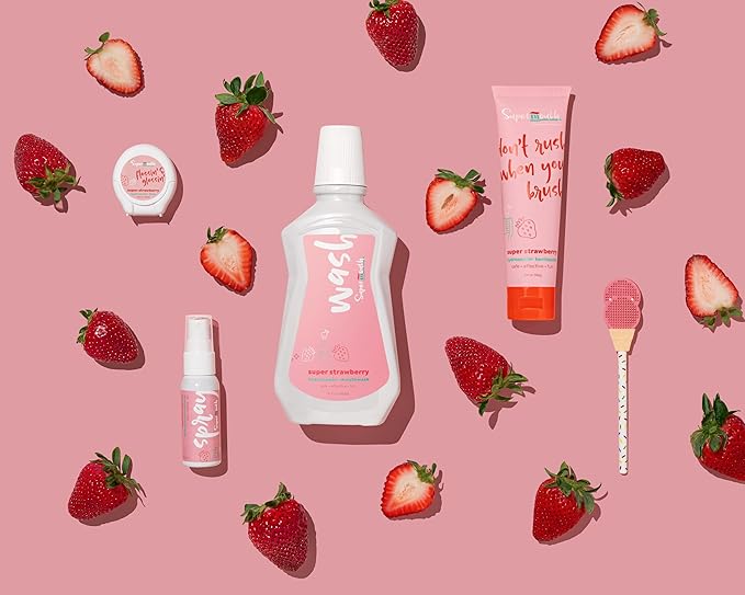 SuperMouth® Mouth Spray – Alkaline Formula with Prebiotics, Fights Bad Breath, Safe & Clean, Xylitol Enriched, Sugar-Free, pH Balancing, Portable for Kids and Adults, 4 Flavors