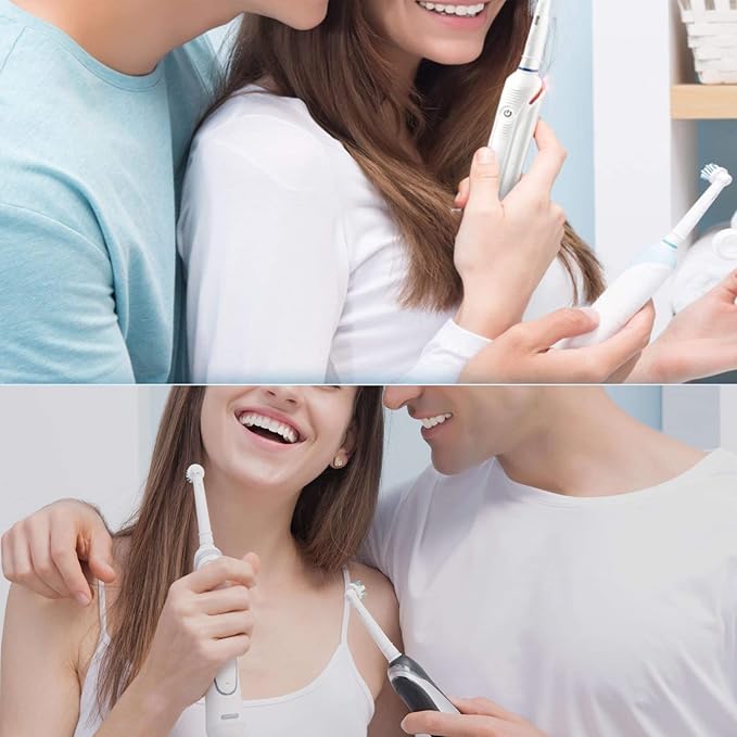 16 Pack Replacement Heads for Oral B Braun- Includes 4 Sensitive Brush, 4 Precision Brush, 4 Deep Cleaning, 4 Floss Cleaning Toothbrush Heads