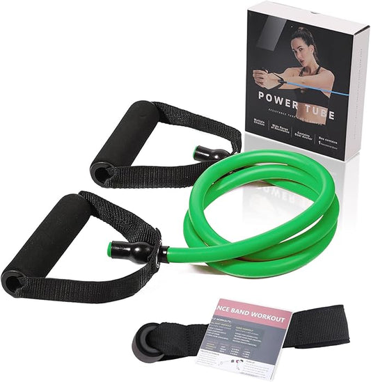 Resistance Bands with Handles for Working Out Women and Men, Exercise Bands with Door Anchor, Stretch Bands for Home Workouts, Simple Guide Included-StrideForce Fitness
