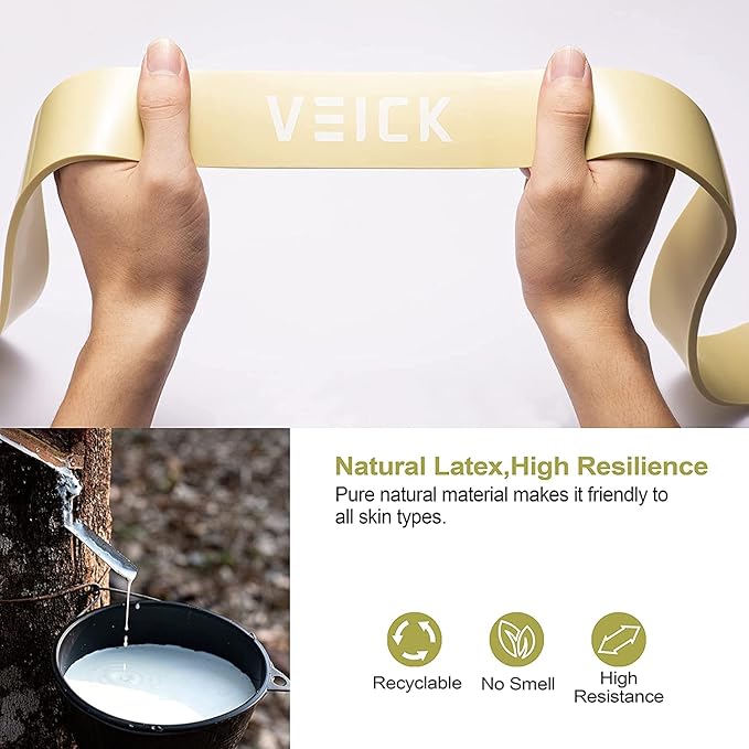 VEICK Resistance Bands for Working Out, Exercise Bands, Workout Bands, Pull Up Assistance Bands, Long Heavy Stretch Bands Set for Men and Women, Power Weight Gym at Home Fitness Equipment-StrideForce Fitness