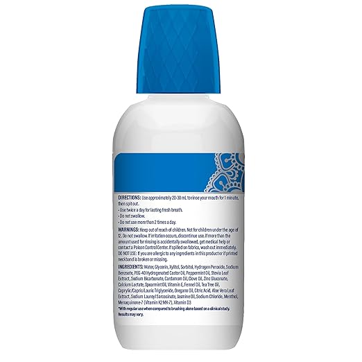 GuruNanda Oxyburst Teeth Whitening Mouthwash – Alcohol & Fluoride Free, with Hydrogen Peroxide & 7 Essential Oils, for On-The-Go Freshness, TSA Friendly, Wild Mint, 3 fl oz