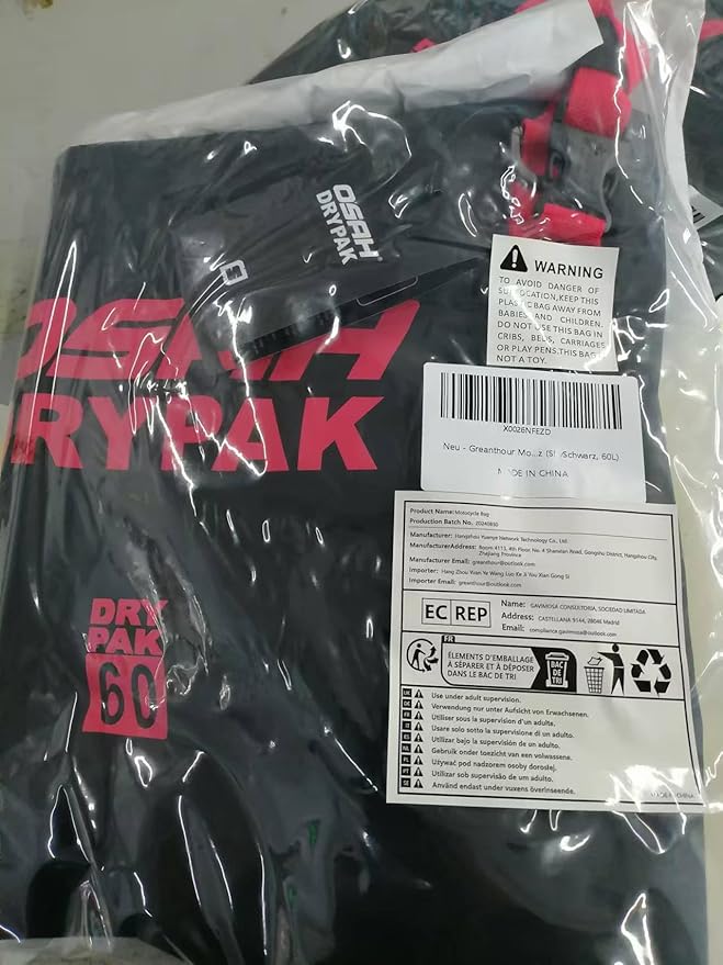 Waterproof Duffel& Luggage Bag - Motorcycle Dry Bag Tail Saddle Bags with Roll Top Closure,Large Storage Space,for Camping, Kayaking, Fishing & Traveling(SkyBlack, 60L)-StrideForce Fitness