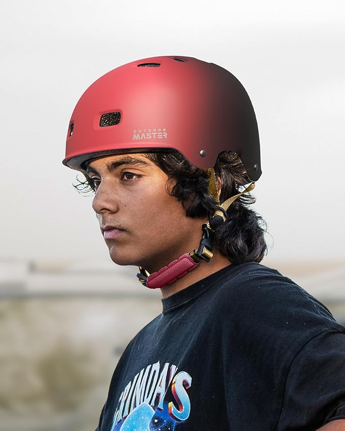 OutdoorMaster Skateboard Cycling Helmet - Two Removable Liners Ventilation Multi-Sport Scooter Roller Skate Inline Skating Rollerblading for Kids, Youth & Adults-StrideForce Fitness