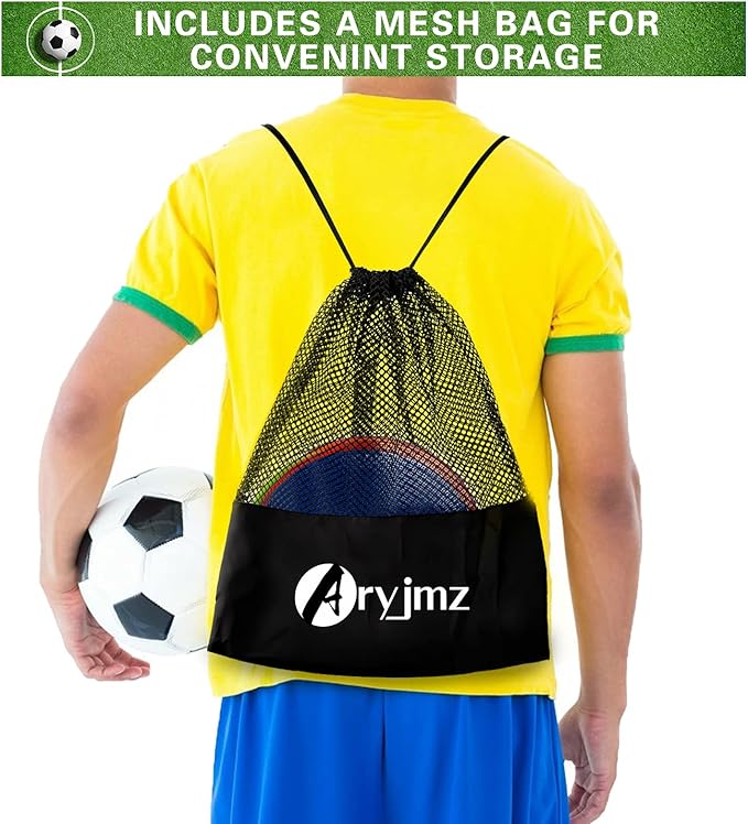 Spot Markers 9 Inch Non Slip Rubber Floor Markers Flat Field Cones Poly Dots for Soccer Basketball Sports Speed Agility Training and Drills-StrideForce Fitness