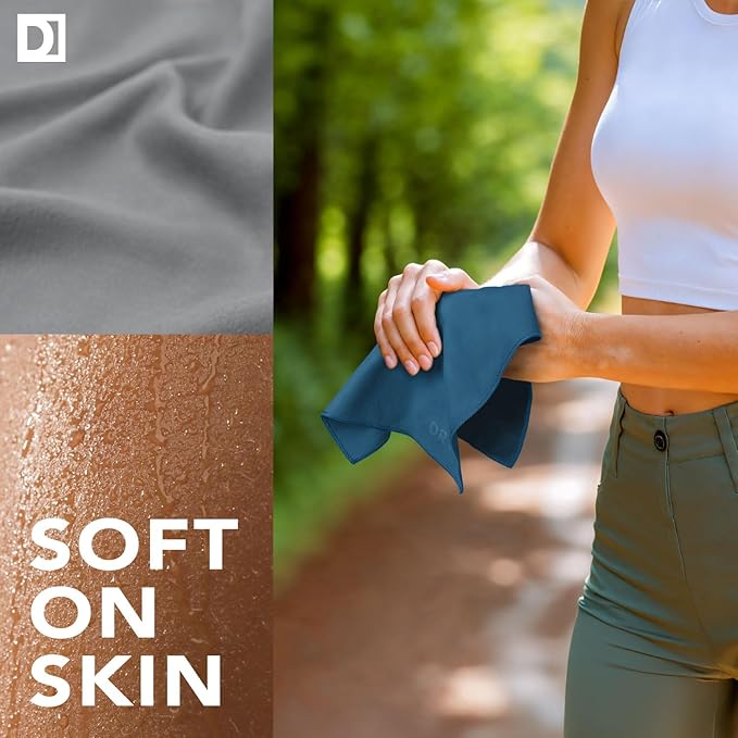 Pocket-Sized Sweat Towels - The Original Sweat Absorbing Handkerchiefs - Quick-Dry Microfiber Sweat Rags for Face, Hands, & Body - Men & Women - Gym, Sports, and Work (Neutrals: 10 Pack)-StrideForce Fitness