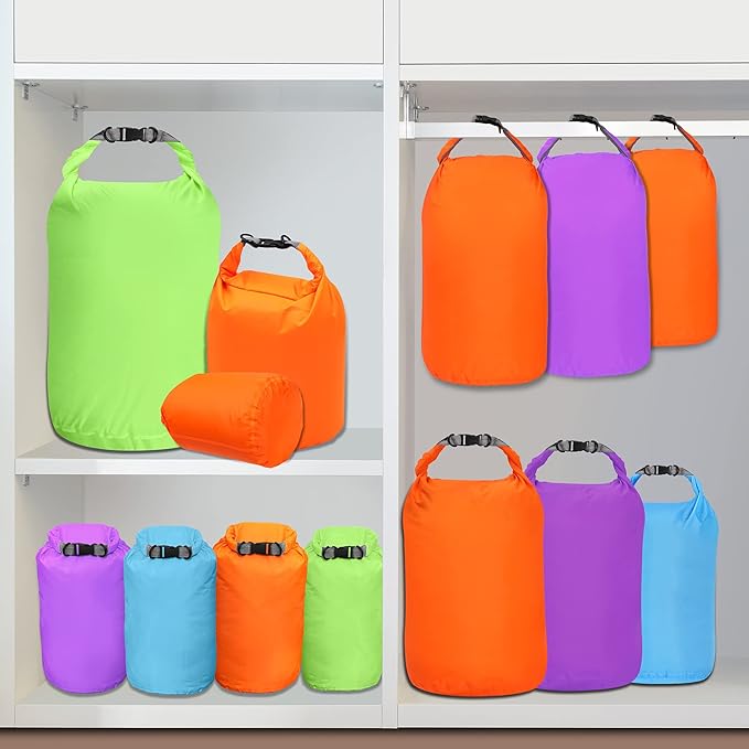 Desoto Waterproof Dry Bag 2 packs, 2L/5L/10L/20L/40L/70L Dry Sack Lightweight Portable, Dry Storage Bag to Keep Gear Dry Clean for Kayaking, Gym, Hiking, Swimming, Camping-StrideForce Fitness