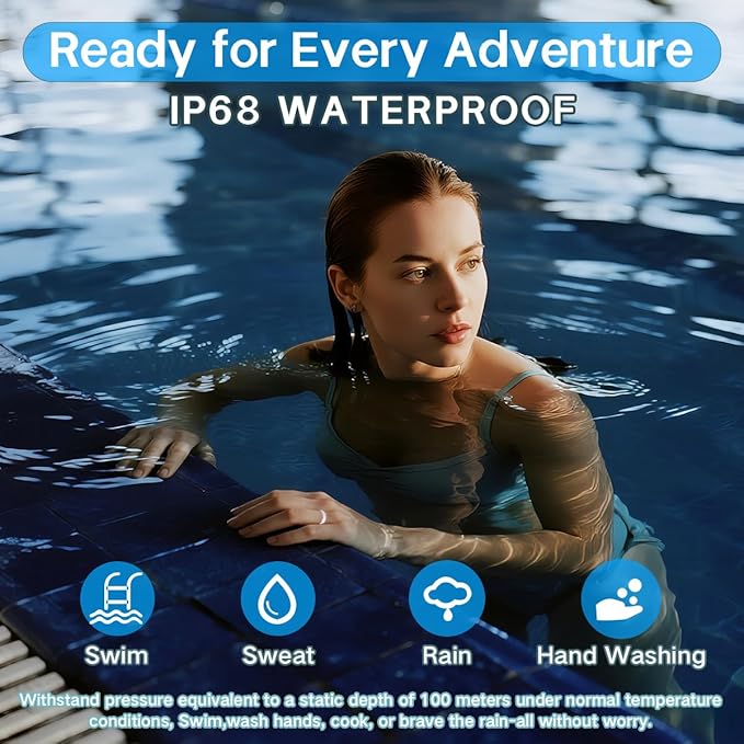 Smart Rings for Women Men,Fitness Tracker Ring,Heart Rate,Blood Oxygen,Blood Pressure,Step Tracker,Sleep Monitoring,No Subscription Fee,IP68 Waterproof Smart Ring for iPhone&Android(Pink 7)-StrideForce Fitness