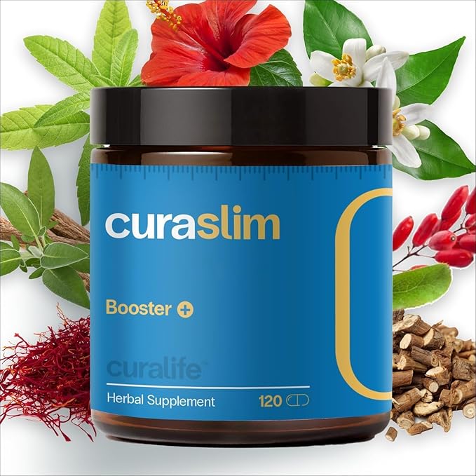 Curaslim Weight Loss Supplement | 10 Natural Ingredients, Berberine, 5HTP, L-Glutamine, Saffron | Appetite Suppressant, Support Energy, Metabolism & Sleep | 120 Capsules-StrideForce Fitness