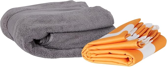 Dock & Bay Beach Towel - Quick Dry, Sand Free - Compact, Lightweight - 100% Recycled - Includes Bag - Cabana - Ipanema Orange - Extra Large (200x90cm, 78x35)-StrideForce Fitness