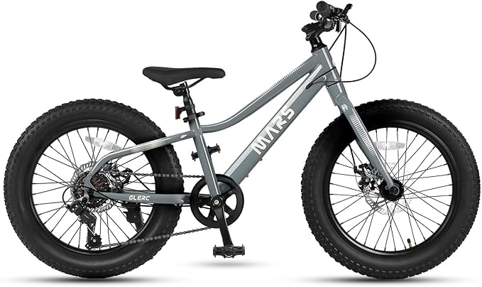 Glerc Mars Kids Mountain Bike, 20 24 Inch Fat Tire Bike for Teen Ages 6-14 Year Old, Bicycle with 2.8-Inch Wide Tires and 6 Speed Drivetrain, Multiple Colors-StrideForce Fitness