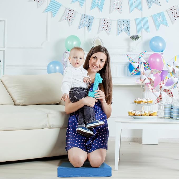 Hungdao 2 Pcs Balance Pad Thick Foam Pad Yoga Core Training Exercise Pad for Adults Physical Therapy Fitness Stability Workout Knee Ankle Strength Training Home Work Floor-StrideForce Fitness