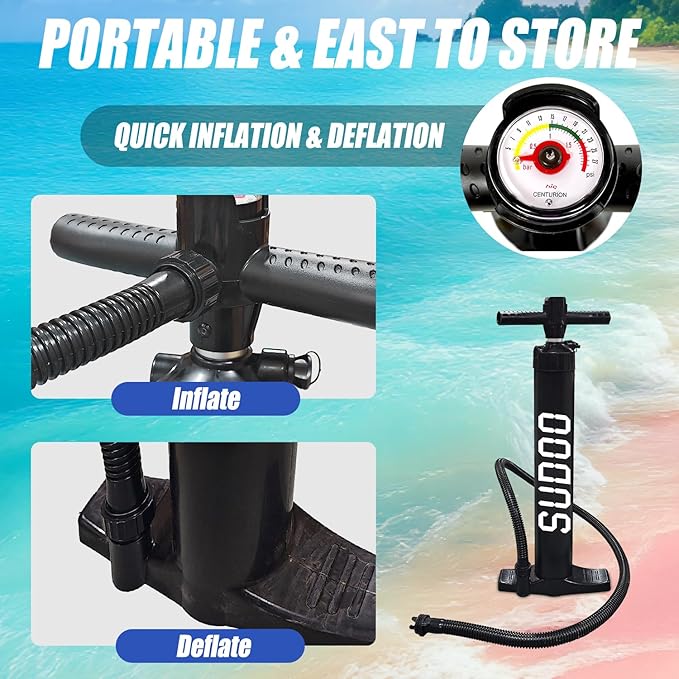 Inflatable Stand Up Paddle Board 10‘x30‘‘- Ultra-Light SUP with Backpack, Pump, Paddle, Coil Leash, 3 Fins, Repair Kit, Stable Design, Non-Slip EVA Deck for Adults & Youth-StrideForce Fitness