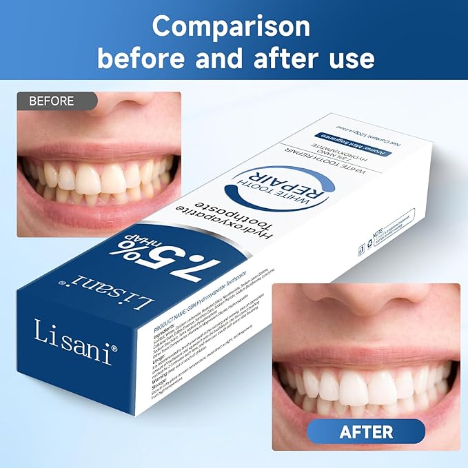 Set 2-Pack Hydroxyapatite Toothpaste for Teeth Remineralization, Enamel Repair, Sensitivity Relief & Whitening Fluoride-Free, Deep Cleaning Care, Fresh Breath
