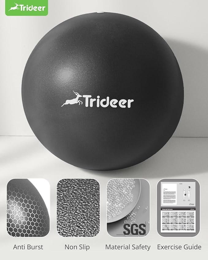 Trideer Pilates Ball - 9 Inch Core Ball for Physical Therapy, Yoga, Stability & Workout - Office & Home Gym-StrideForce Fitness