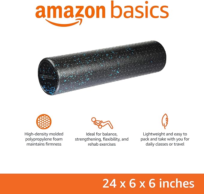 Amazon Basics High-Density Round Foam Roller for Exercise