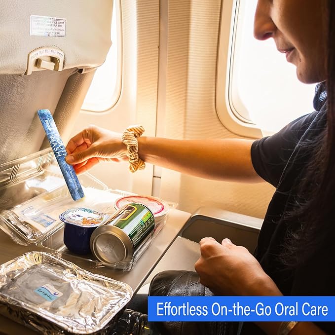 Mouthwash Travel Size, Portable Fresh Breath Mouthwash, Alcohol-Free, ICY Mint Flavor, Mini Pack – Go for On-The-Go Freshness, Bulk Packets 0.41 Fl Oz(Pack of 20)