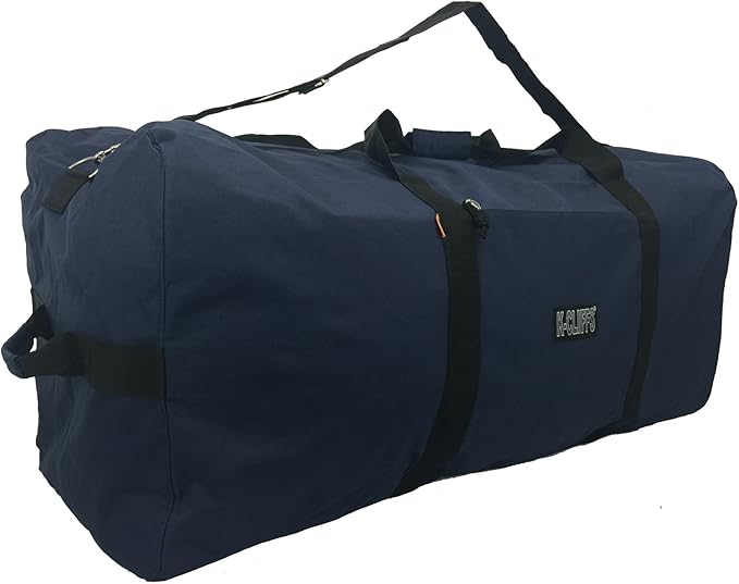 Heavy Duty Cargo Duffel Large Sport Gear Drum Set Equipment Hardware Travel Bag Rooftop Rack Bag (21" x 10" x 9", Navy)