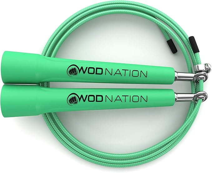 WOD Nation Adjustable Speed Jump Rope For Men, Women & Children - Blazing Fast Fitness Skipping Rope Perfect for Boxing, MMA, Endurance-StrideForce Fitness