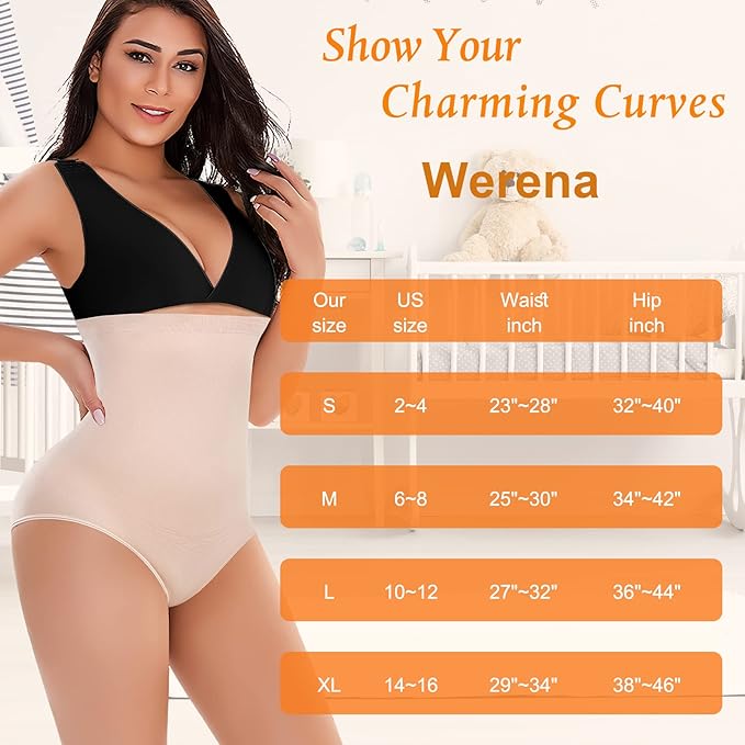 Tummy Control Shapewear Panties for Women High Waisted Body Shaper Slimming Shapewear Underwear Girdle Panty-StrideForce Fitness