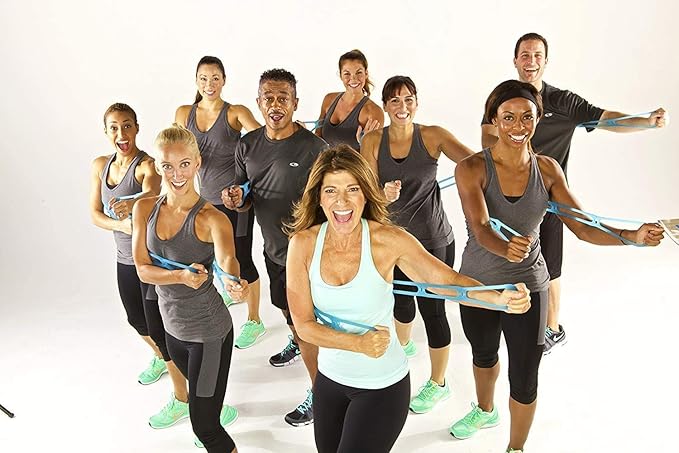 7 Rings Stretch Exercise Band, Portable Silicone Elastic Resistance Band Pilates Flexbands Yoga Stretching Strap Physical Therapy Rehab Belt, Home Gym Workout Equipment for Full Body Exercise-StrideForce Fitness