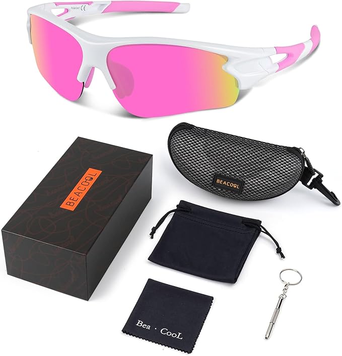 BEACOOL Polarized Sports Sunglasses for Men Women Youth Baseball Fishing Cycling Running Golf Motorcycle Tac Glasses UV400-StrideForce Fitness