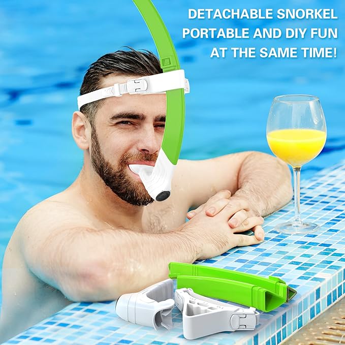 Greatever Detachable Portable Snorkel for Lap Swimming Unisex-Adult Silicone Adjustable Headband One Way Exhaust Valve-StrideForce Fitness