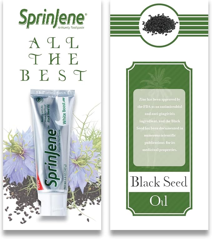 SprinJene Original White Boost | Whitening Toothpaste with Fluoride for Cavity Protection | 4 Pack