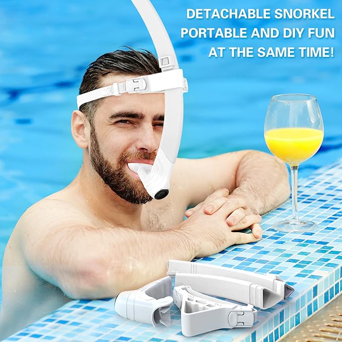 Greatever Detachable Portable Snorkel for Lap Swimming Unisex-Adult Silicone Adjustable Headband One Way Exhaust Valve-StrideForce Fitness