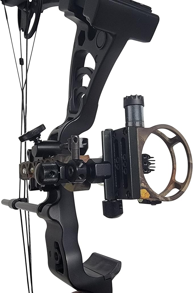 SAS Essence 019" Bow Sight with Micro Adjust Detachable Bracket with LED Sight Light for Archery Compound Bows Hunting Shooting-StrideForce Fitness