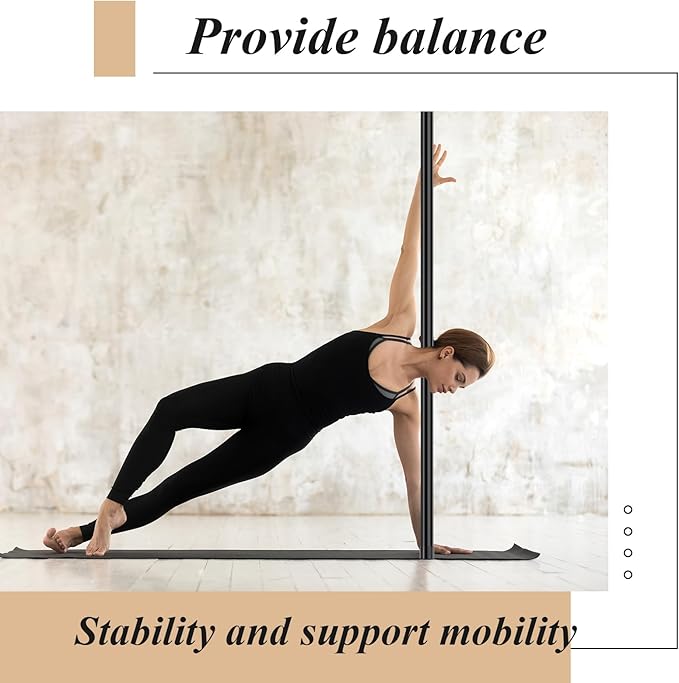 Hiboom 6 Pcs 5ft Yoga Stick Natural Bamboo Exercise Stick with Non-Slip Rubber Ends Stretching Tool Posture Corrector Stretch Tool for Flexibility, Workout, Balance Fitness-StrideForce Fitness