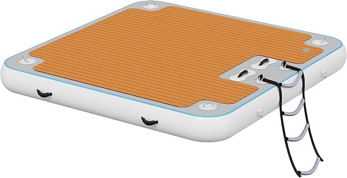 Specraft Inflatable Floating Dock, Non-Slip Air Dock Platform loating Island Raft with Rope Ladder for Pool Lake Beach Ocean-StrideForce Fitness