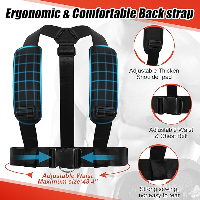 GDFISH Large Weight Sled, Adjustable Height Handle Push Sleds, Workout Fitness Sled for Training Running Speed, Compatible with 1" & 2" Weight Plate, Easy Obstacle Clearance for Grass, Sand, Cement-StrideForce Fitness