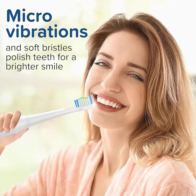 Replacement Toothbrush Heads 10 Pack Compatible with Bitvae Daily D2 Rechargeable Toothbrush, for D2 Toothbrush Heads Refills, White