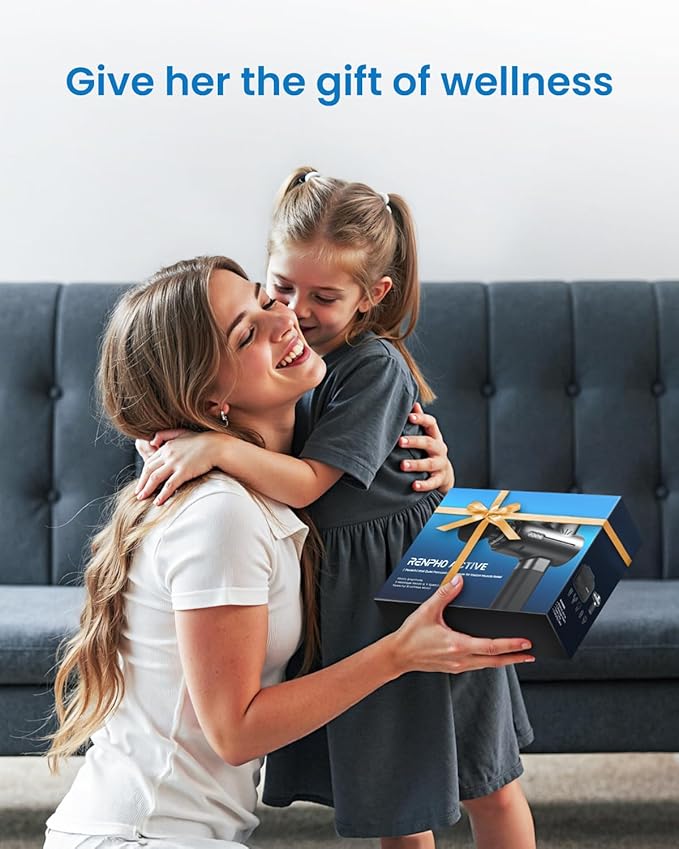 RENPHO Massage Gun Deep Tissue, Portable Percussion Massager for Back and Neck, Gifts for Men Women, Handheld Device with Carry Case, Active-StrideForce Fitness